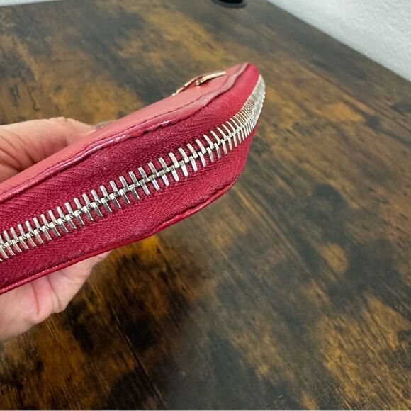 Prada Triangle Saffiano Leather Long Wallet Red W/ Certificate of Authenticity - Picture 8 of 14